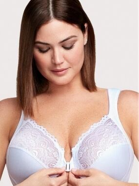 Glamorise WonderWire Front-Closure Bra - White 40H